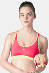Amante Padded Sports Bra - Teaberry Lime Punch — thumbnail 1